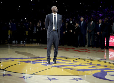 Kobe Bryant's jersey numbers were retired at a ceremony last night.