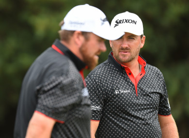 Shane Lowry and Graeme McDowell pictured while playing together at the 2016 World Cup of Golf.