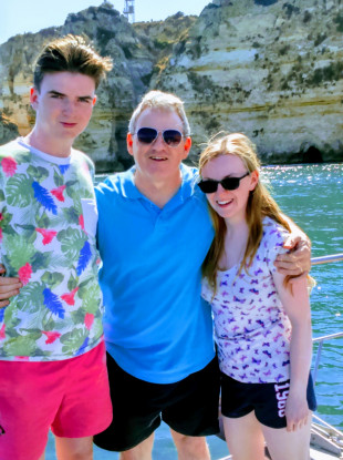 Michael with this son Michael Jr and daughter Laura