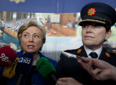 Former Justice Minister Frances Fitzgerald with former commissioner Nóirín O'Sullivan