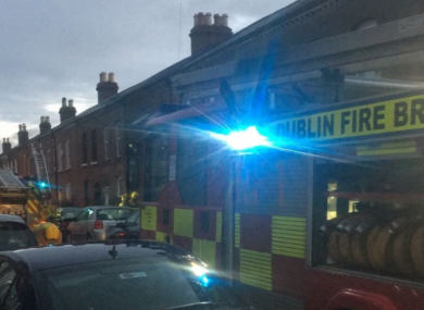 A number of units of the fire brigade attended the scene of the blaze early this morning.