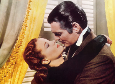 Clark Gable with Vivien Leigh in Gone With The Wind