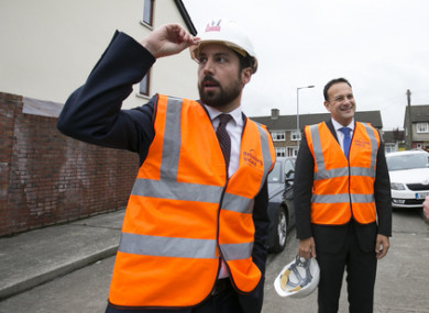 Housing Minister Eoghan Murphy alongside Taoiseach Leo Varadkar.