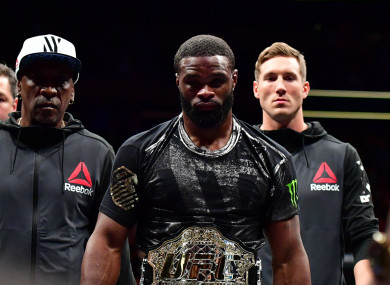 UFC welterweight champion Tyron Woodley.