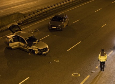 The scene of the crash