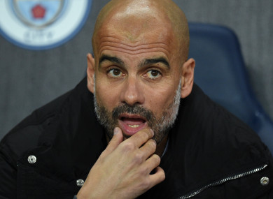 Manchester City manager Pep Guardiola.