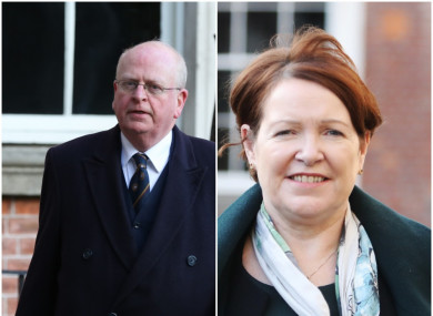 Maurice McCabe's counsel Michael McDowell (l) and Nóirín O'Sullivan