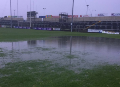O'Moore Park in Portlaoise is unplayable today.