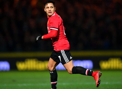 Manchester United attacker Alexis Sanchez.