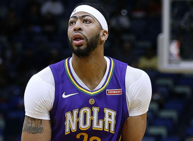Anthony Davis didn't get a chance to play last night.