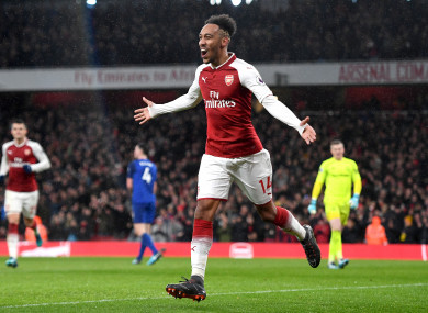 Arsenal's record-signing Pierre-Emerick Aubameyang.