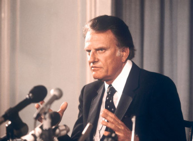 American evangelist Billy Graham pictured in 1982