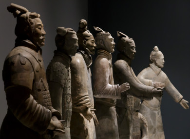 File photo. Terracotta warriors on show in London.