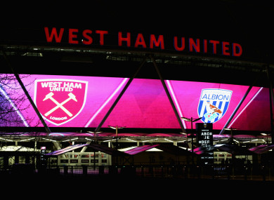 The Hammers' home ground, London Stadium.
