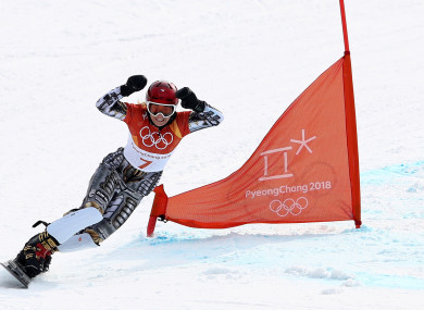 On the double: Czech Ester Ledecka.
