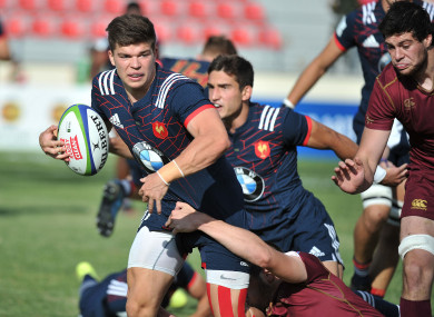 Jalibert playing with the France U20s last season.