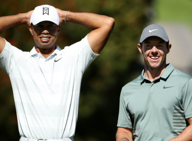 Tiger Woods and Rory McIlroy at the Genesis Open