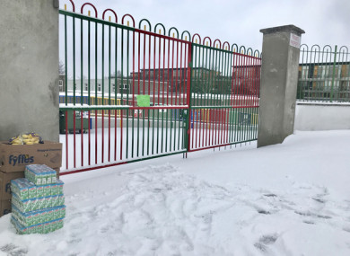 Saint Brigid's School in Glasnevin, Dublin last Wednesday morning.