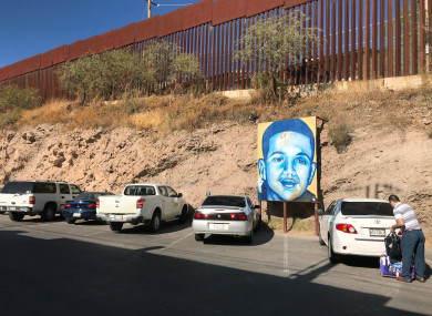 A mural of 16-year-old Jose Antonio Elend Rodriguez on the street where he was killed.