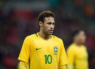 Brazilian forward Neymar.