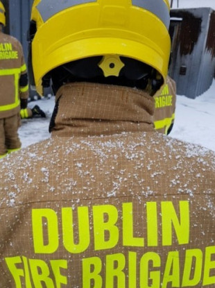 Dublin Fire Brigade members working during the recent bad weather