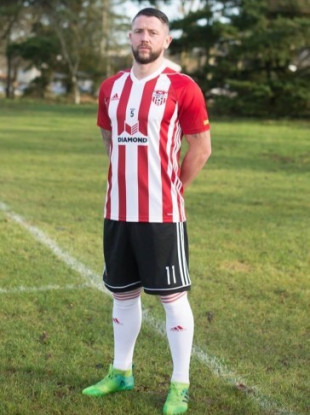 Patterson in Derry's latest home strip.