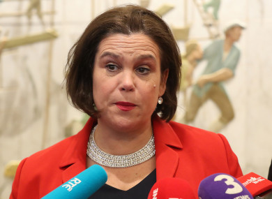 Sinn Féin leader Mary Lou McDonald