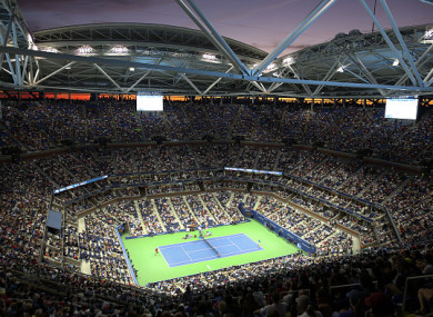 The Arthur Ashe Stadium at Flushing Meadows.