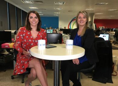 Cliodhna Russell and Derval Chambers Petit getting ready to go live.