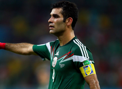 The 39-year-old hasn't played for Mexico since the Confederations Cup last year.