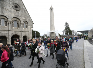 The sixth annual Flowers for Magdalene event, a ceremony of remembrance for the women of the Magdalene Laundries, in Glasnevin Cemetery (2017).