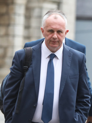 Mick Clifford arriving at Dublin Castle this morning.