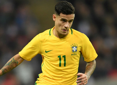 Brazil's Philippe Coutinho