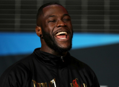 WBC heavyweight champion Deontay Wilder
