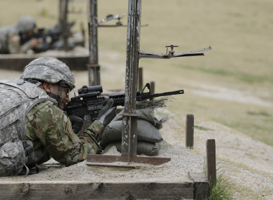 U.S.-KOR Combine Force take part in an annual best warrior competition at the US military base Camp Casey in Dongducheon, South Korea