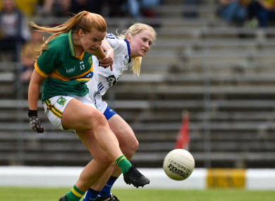 Andrea Murphy sees past Megan Dunford to score a goal for Kerry.