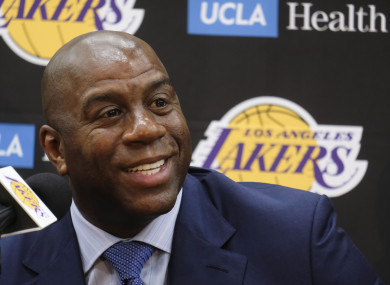 Conundrum: Lakers boss Magic Johnson.