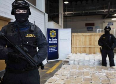 A haul of €40 million worth of herbal cannabis seized in Dublin Port last year.