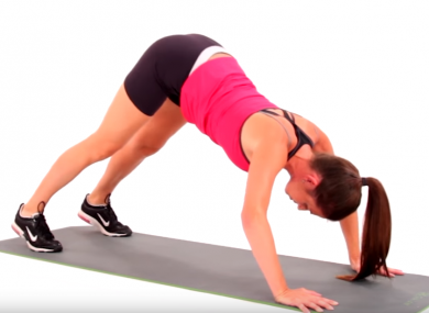 The pike push-up is a great way to vary your work out.