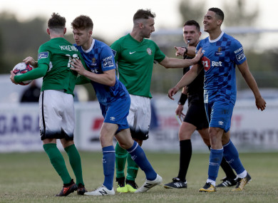 Tempers flared during a tight game.