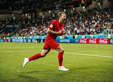 Kane scored twice in England's win over Tunisia.