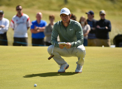 McIlroy missed several putts at Ballyliffin on Friday.
