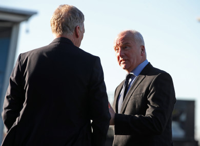 Henry chats with David Moyes in January.