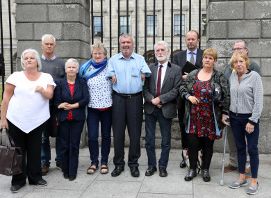 Representatives of Thalidomide Ireland outside court last week.