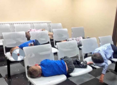 The children who slept in Tallaght Garda Station last night.