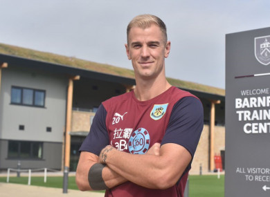 Hart at Burnley's training centre.