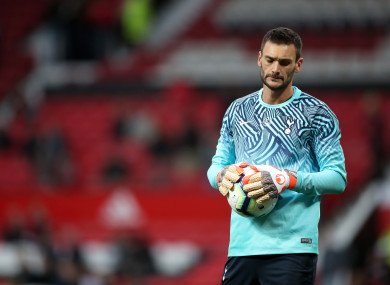 Tottenham Hotspur goalkeeper Hugo Lloris prior to the Premier League match at Old Trafford.