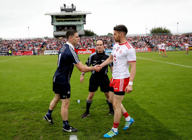 Captains' call: Cluxton and Donnelly will meet again on Sunday.
