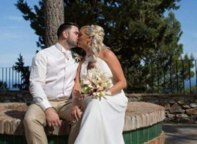 Julie Dingivan and husband Paul on their wedding day