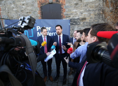 Minister for Housing, Planning and Local Government Eoghan Murphy TD and the Minister for Health Simon Harris TD at the launch of the National Implementation Plan for Housing First in Dublin